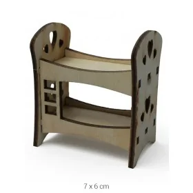 MN48 Minyatür Ranza Ahşap Boyanabilir Obje